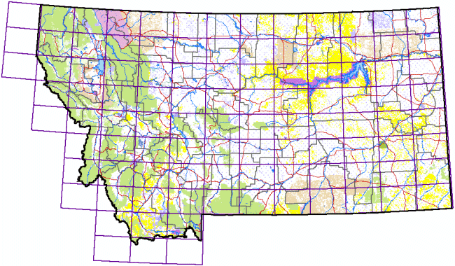 Montana Private Land Maps Public and Private Land Ownership Maps   Home